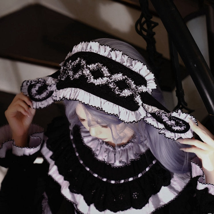 Purple Ears Black Hairband Lolita Bunny Gothic and