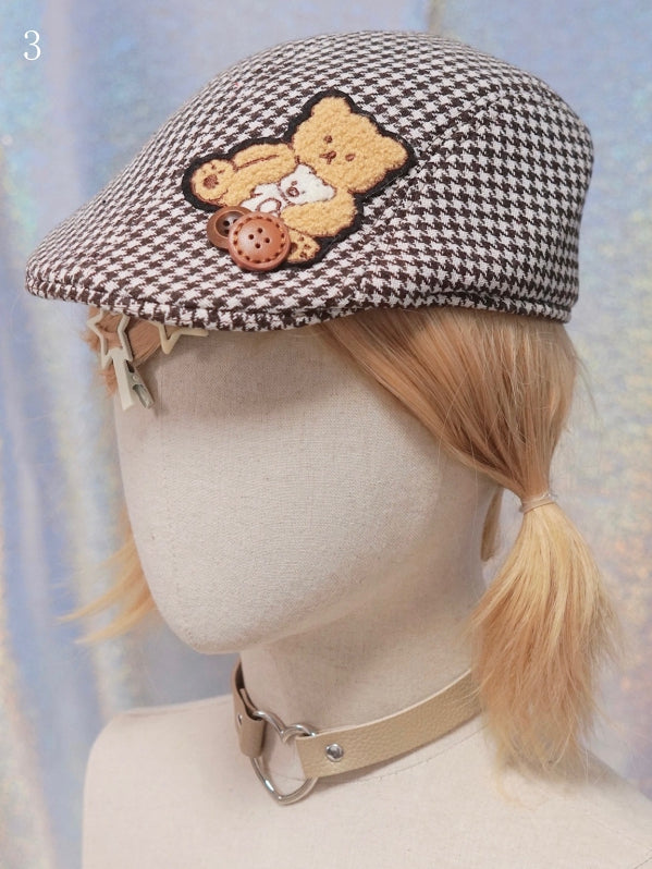 Hat Options Applique Beret Button/Star/Dog 10