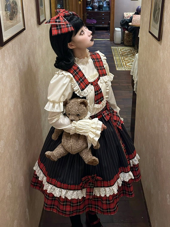 Creamy Ruffle Neckline Long Sleeves Blouse