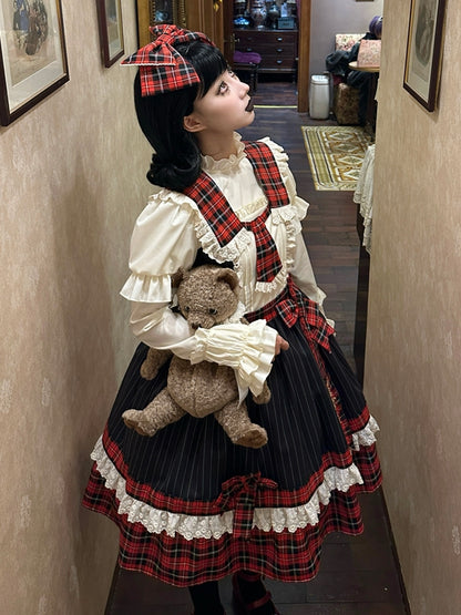 Creamy Ruffle Neckline Long Sleeves Blouse