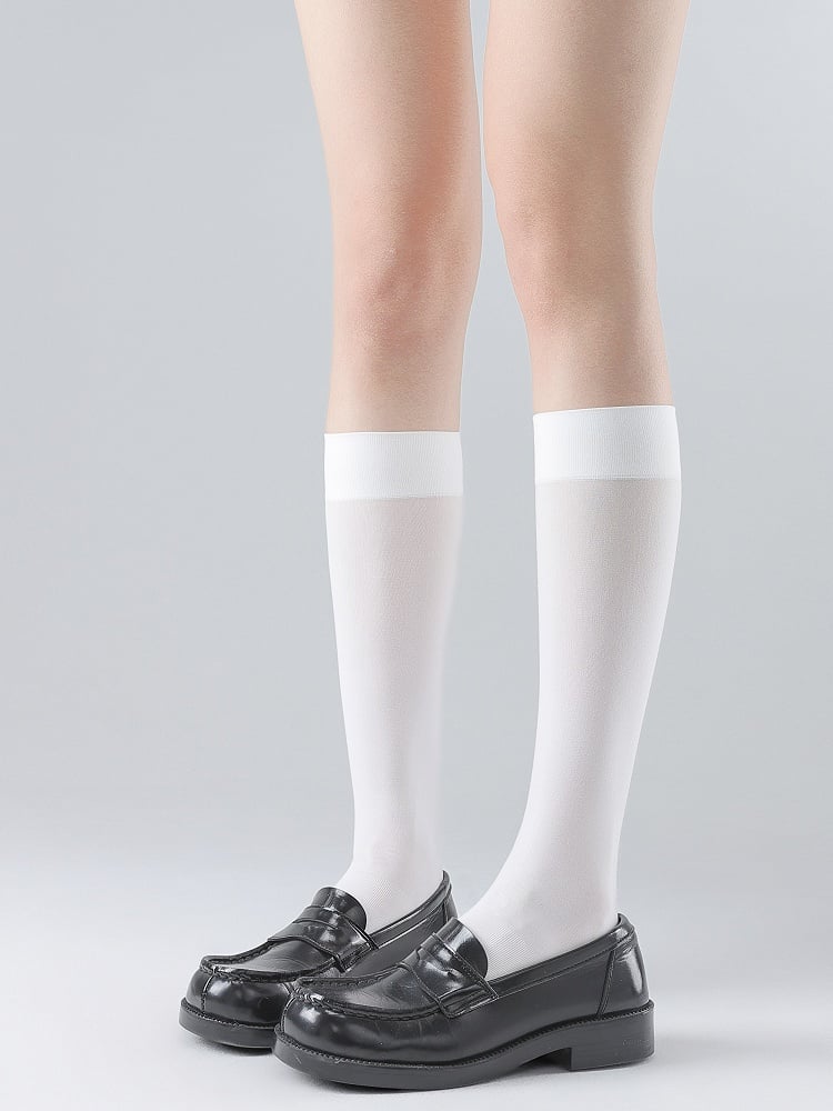 Chaussettes Amincissantes 40CM Mollet Blanc/Noir/Gris
