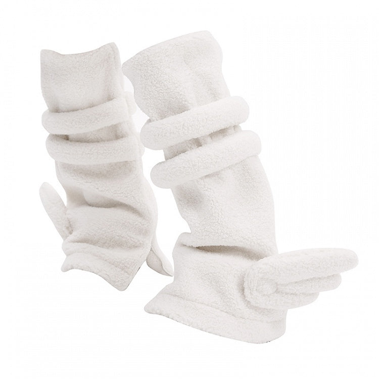 ホワイトエンジェルウィングスフリースレッグウォーマー