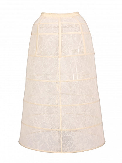 Vintage Apricot Lace Boned Bustle Petticoat - Blood Supply