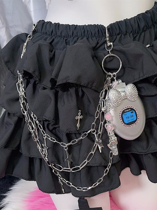 Star Phone-shaped And Accessory Y2K Comb Charm Silver