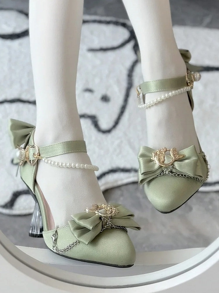 Heels - High Details Beaded Lolita Chain Mermaid Detachable with Elegant