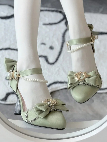 Heels - High Details Beaded Lolita Chain Mermaid Detachable with Elegant