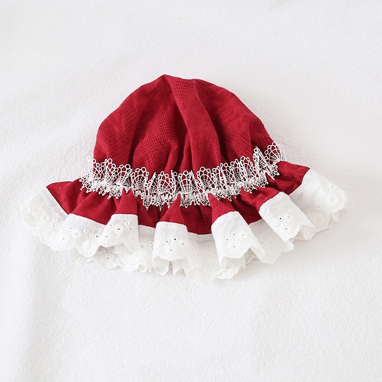 Hat White Colors Cute Baby Lace-Trimmed 12 Lolita With
