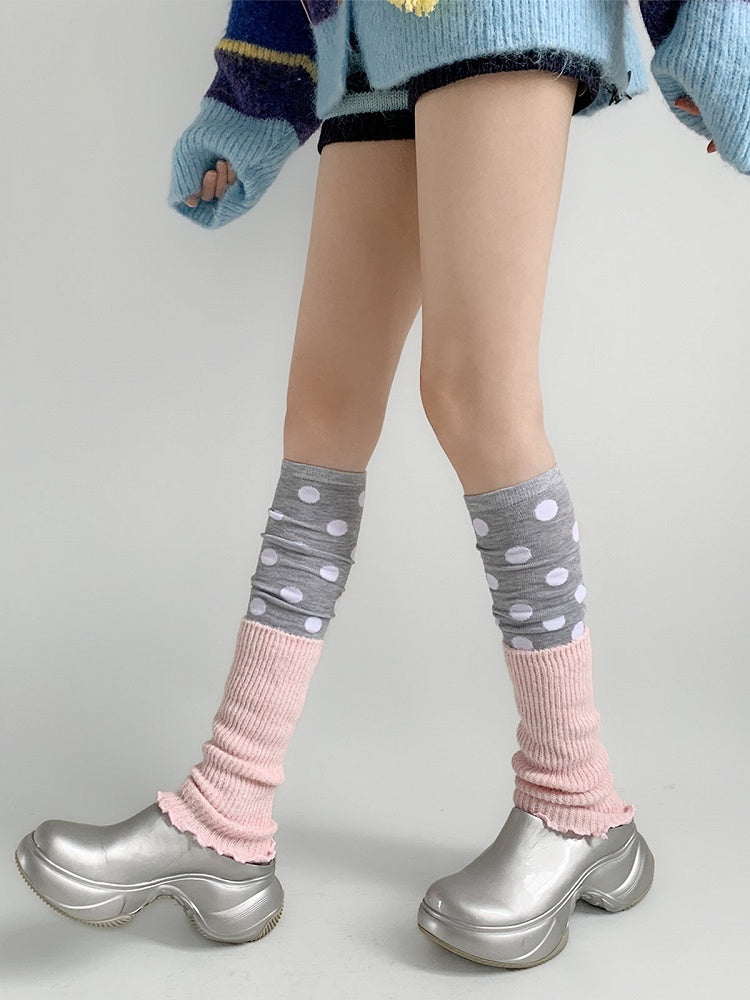 Ribbed Leg Cuff Warmers Ruffle