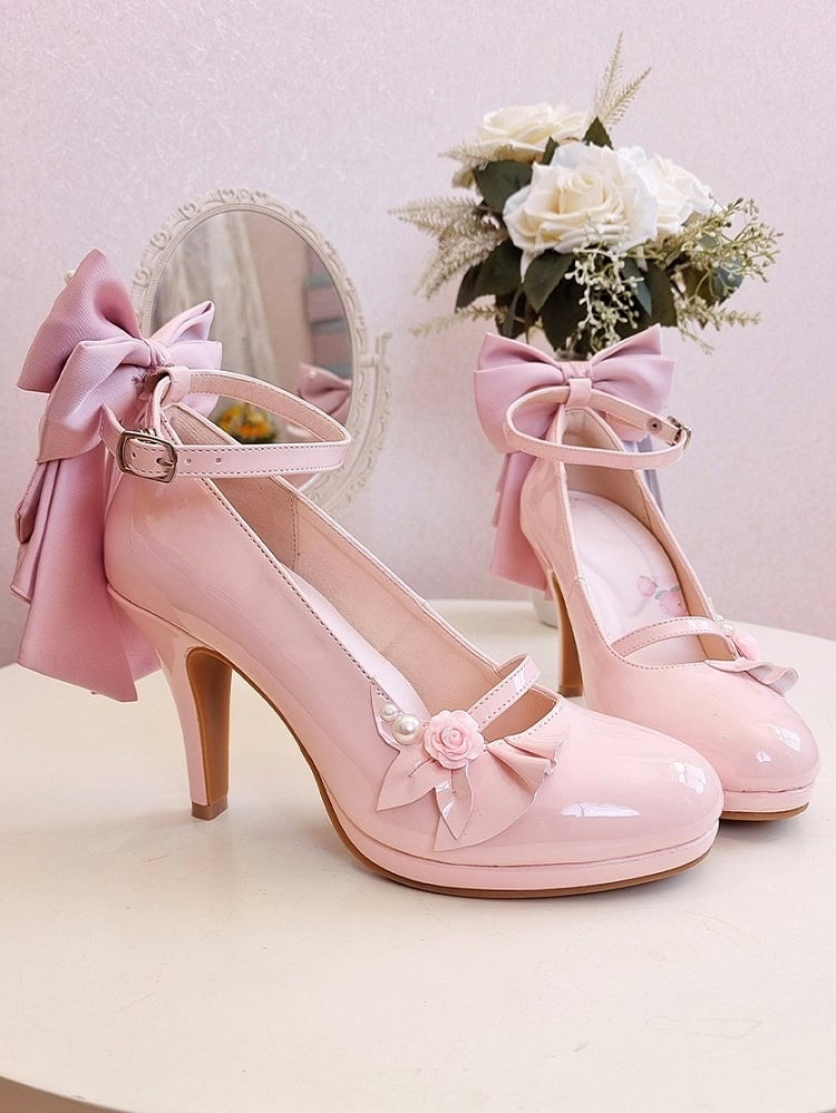 Sophisticated Heels Adornments Lolita Pink High - Leaf Rose