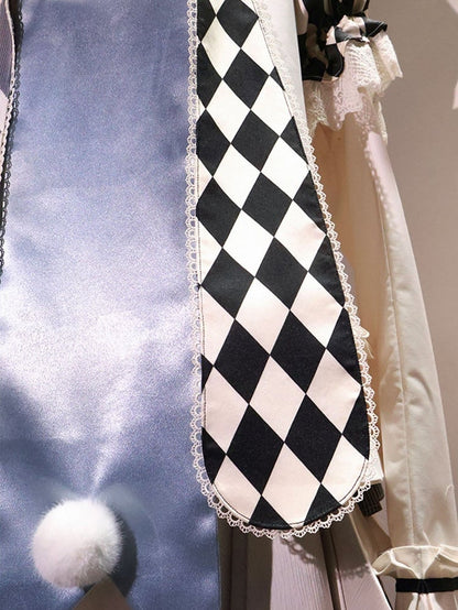 トレイン王子ファッション + ポーカーショーツ + バイブスライトワンダーランドカード衣装 - シャツカラー取り外し可能テーマアリスブルー