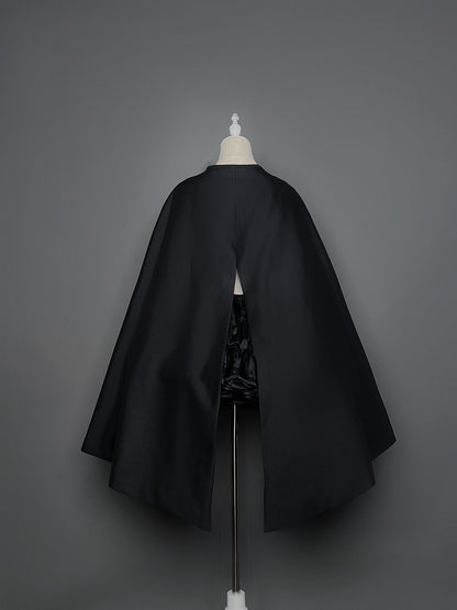 Cape Buttons Lolita Black Silver-tone with Gothic