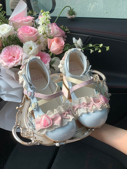 Shoes Mary Sweet Lolita Strawberry Cake Blue Jane Salt Sea