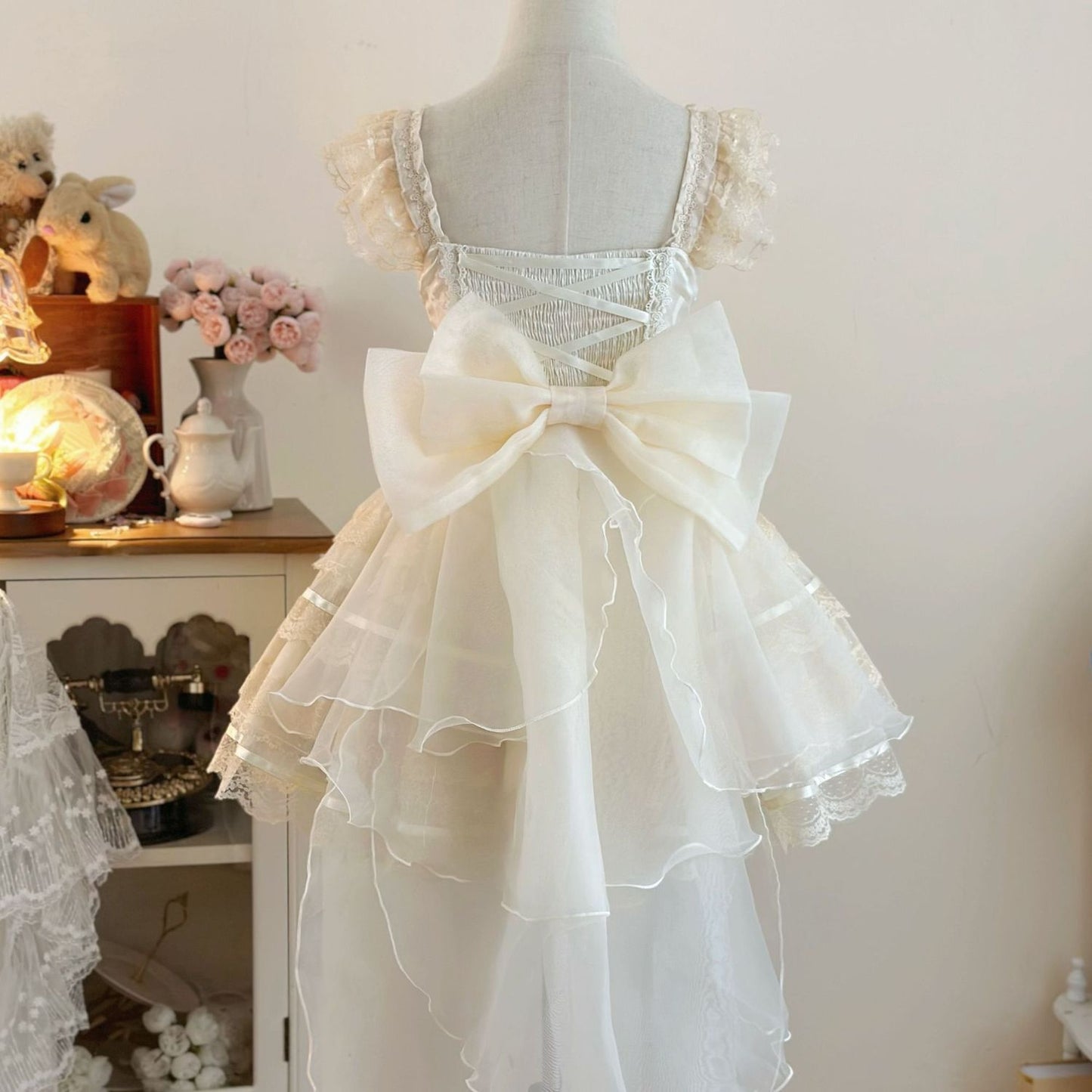 Lolita Ballet Bridal Bow Back Waist Decoration