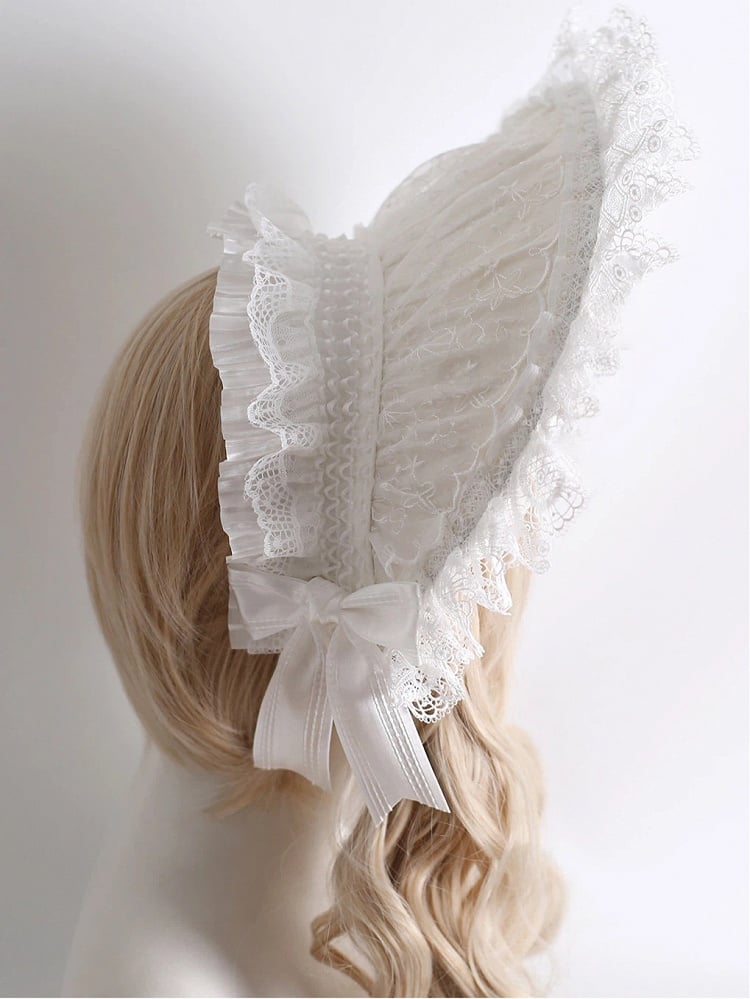 Bow Shiro Bonnet (Elegant Sweet Style) Lace