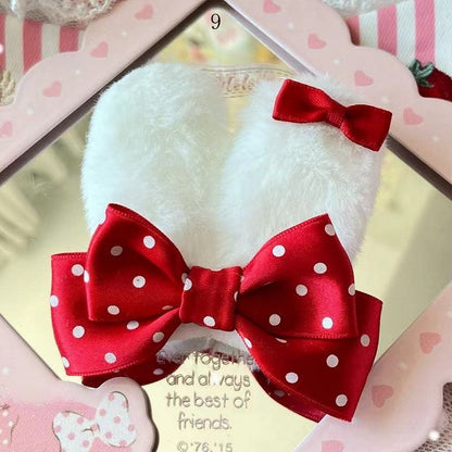 Ears Bowknot Bunny 13 Options Polka-dot Hairclip Decorated Pattern