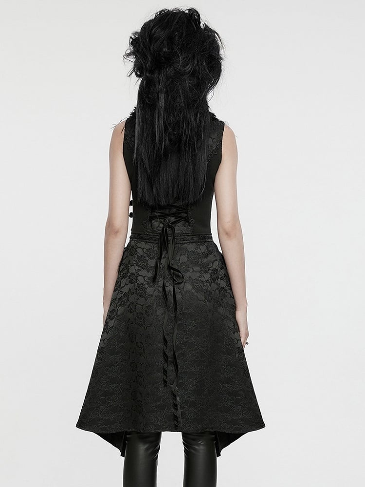 Goth Detachable Black Vest