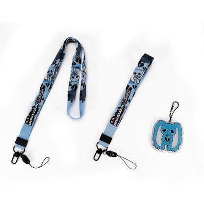 Guro Bunny Lanyard Kawaii 10 Designs with Two Cartoon Keychain/Phone Options Strap Detachable