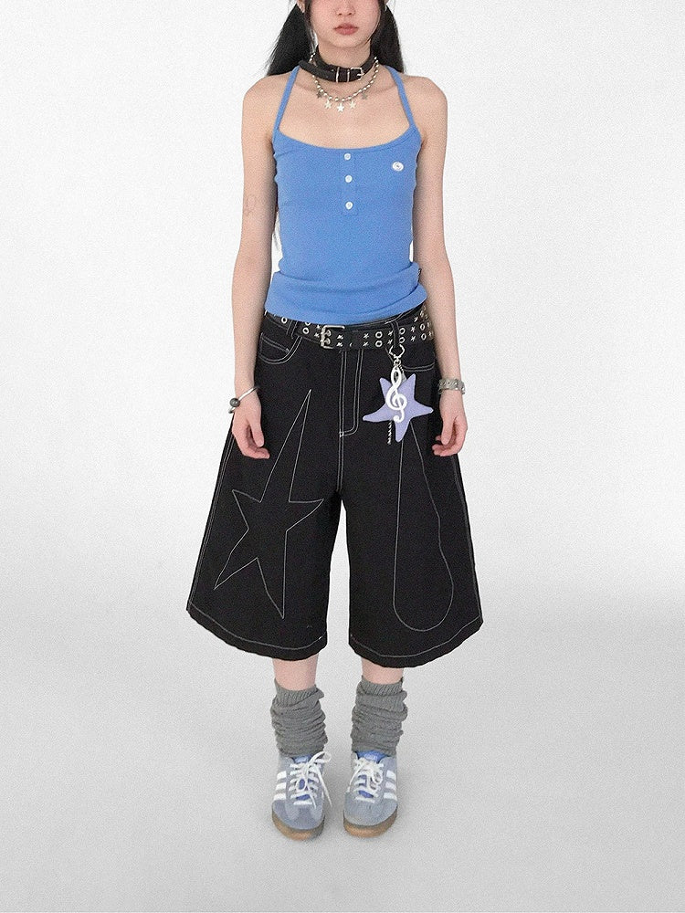 Sky Blue Racerback Tank Top - innomoood