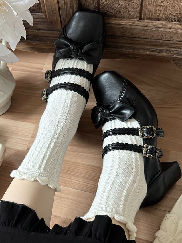 Lolita at Shoes Süßes Schleifentop Schwarz