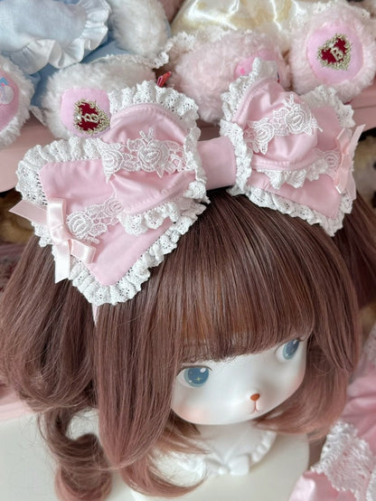 Red/Black KC Bowknot Lace Trim Pink/Wine