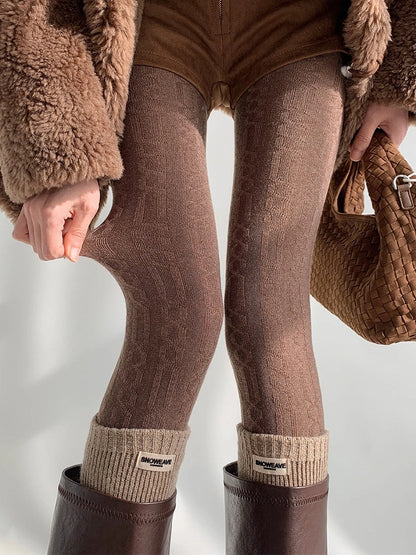 Knit (5 Tights Fine Colors) Ribbed