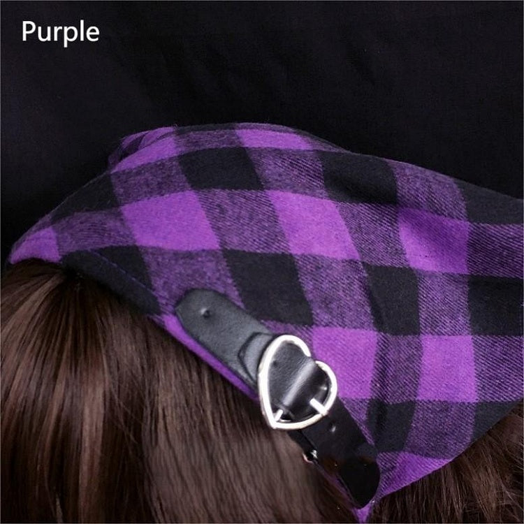 KC Plaid Scarf Triangle Pattern