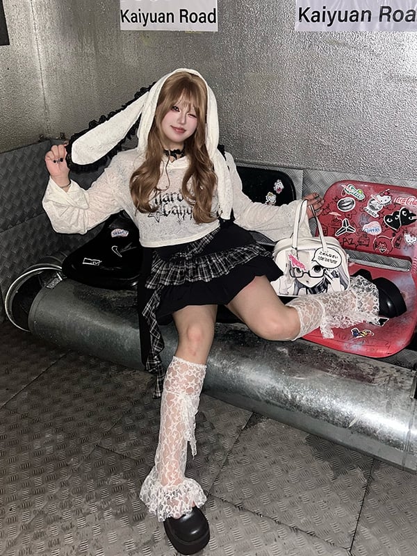 mit Rüschen Y2K Rock Schwarz Plaid Cascading Plus Size Cami Dress Bubble