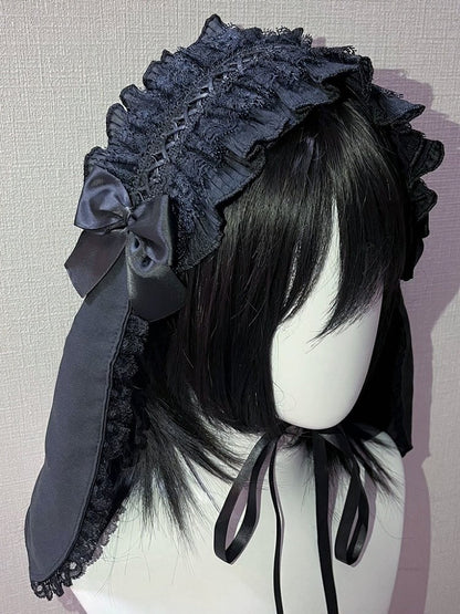 Lace Bow Hairband with Rabbit Ear Design - Magic Diary