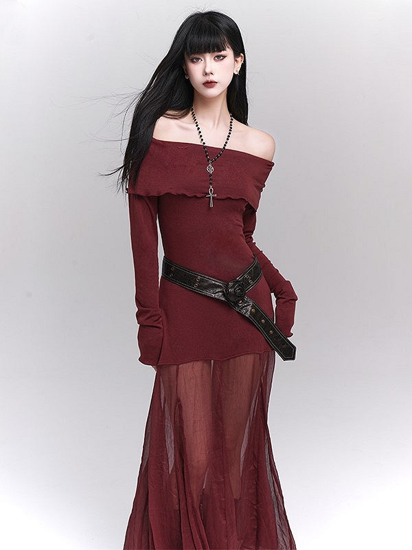 Belt Dark Brown Rose Gothic PU Detail Buckle with Alloy