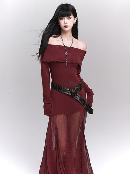 Belt Dark Brown Rose Gothic PU Detail Buckle with Alloy