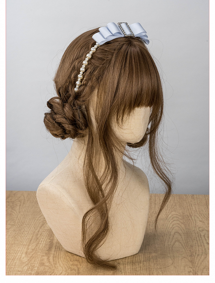 Beaded Square Kei Pink/Pink/Blue/Black Rhinestone Bow Dusty Jirai KC