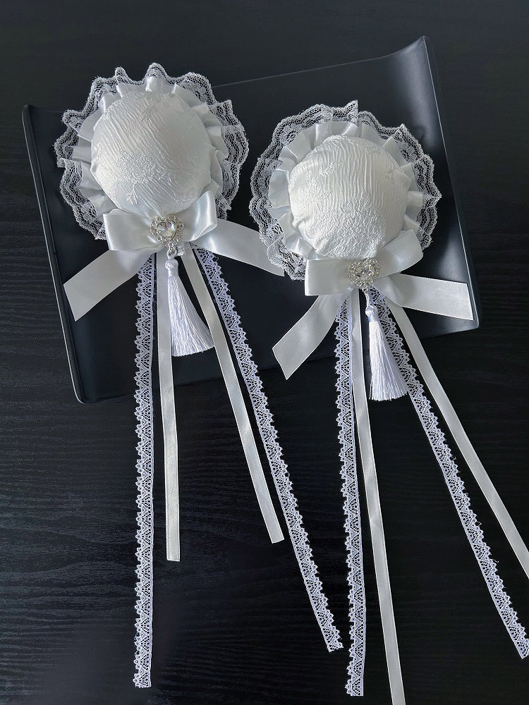 Jirai Kei White Cheongsam Hairclips