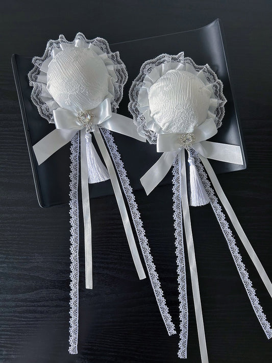 Jirai Kei White Cheongsam Hairclips