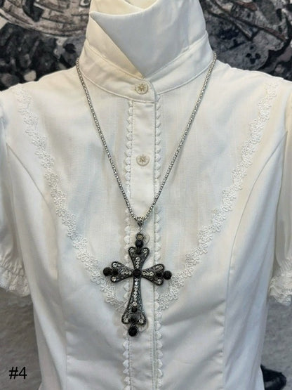 Gothic Punk Style Silver Necklace - Boobi Shop