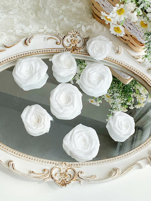 Rose Black White Brooch / Blue Purple Beige