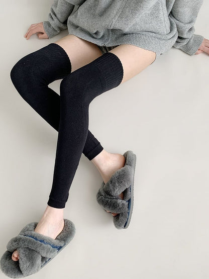 Knit Colors) (4 Warmers Ribbed Over-the-Knee Leg Cozy