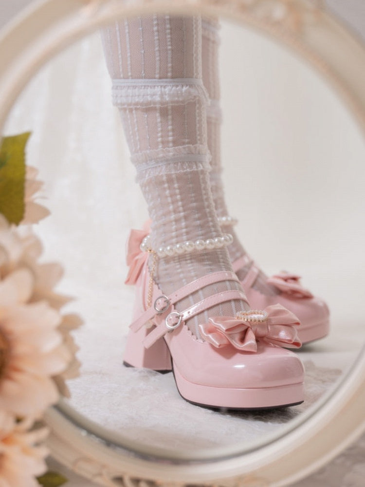 Janes Mary Snap Closure Circular Sweet with Pink Lolita