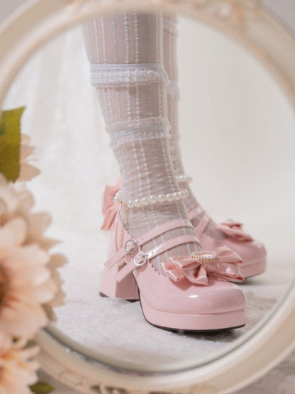 Janes Mary Snap Closure Circular Sweet with Pink Lolita