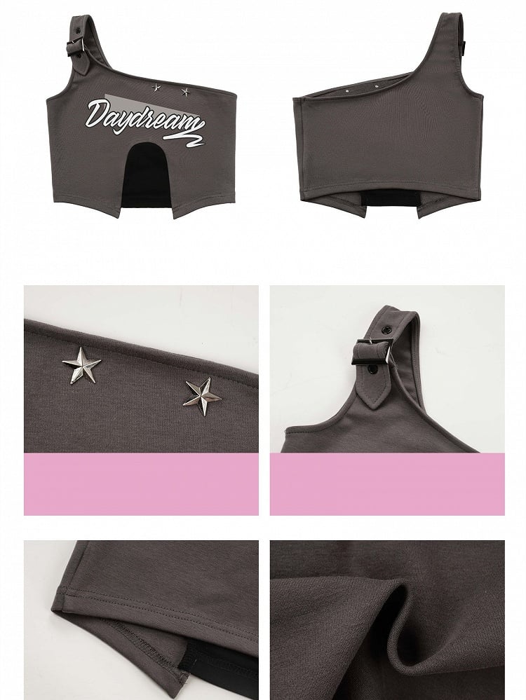 Top Black One Cargo Gray and Shoulder