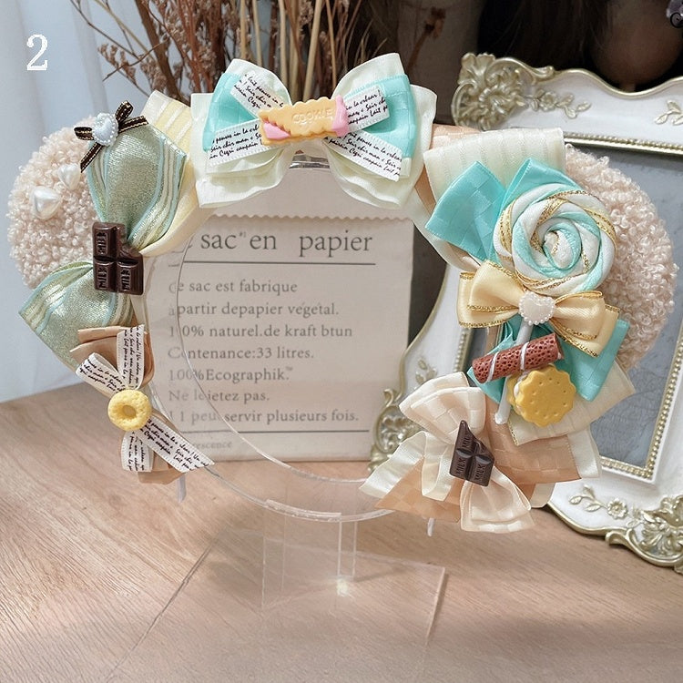 4 Bären süße Optionen Ohren Details Bowknot Lolita KC