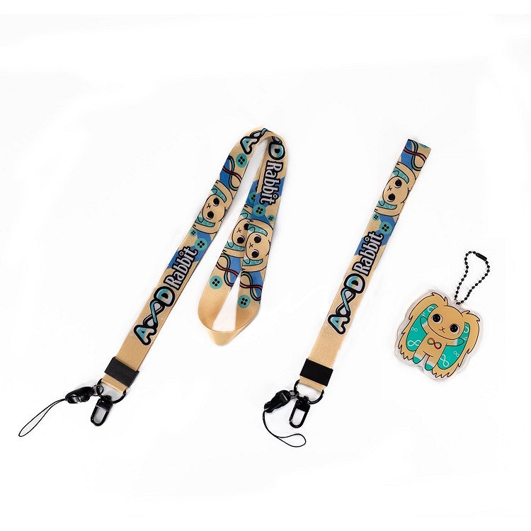 Guro Bunny Lanyard Kawaii 10 Designs with Two Cartoon Keychain/Phone Options Strap Detachable