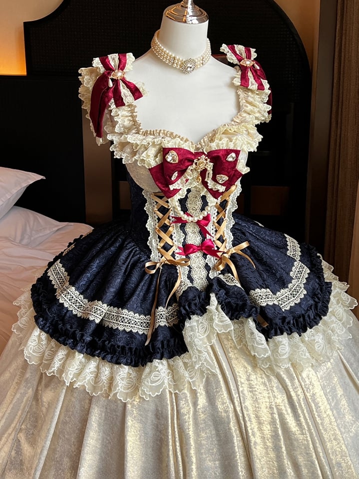 Snow White Lace-up Corset Waist Princess Dress Floor Length Ball Gown