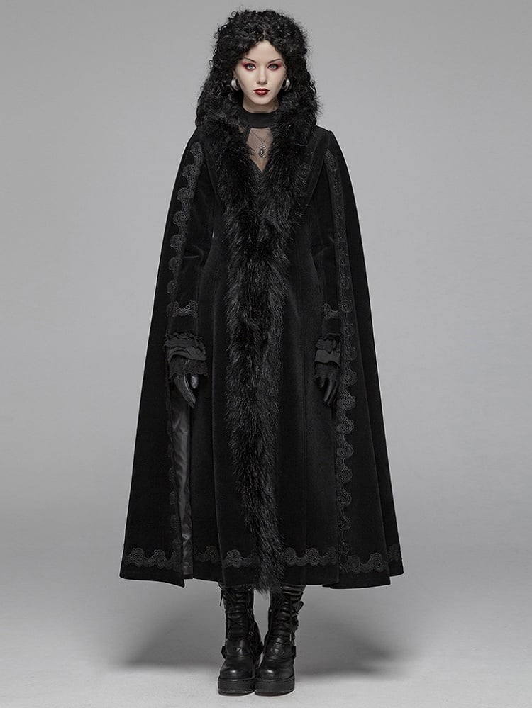 Gothic Long Gorgeous Coat Black Vintage