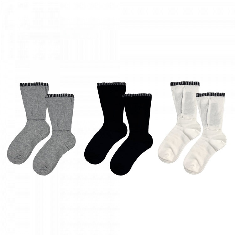 Cotton Design Socks Fake Flared Two-Piece Black/White/Gray