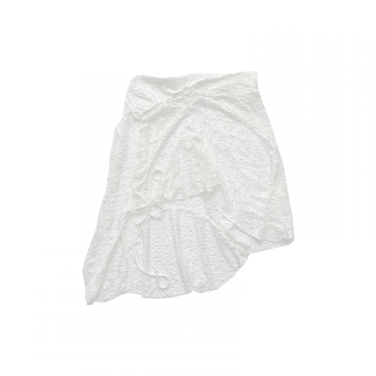 Lace Wasit Accessory Long White