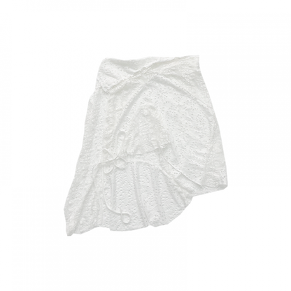 Lace Wasit Accessory Long White