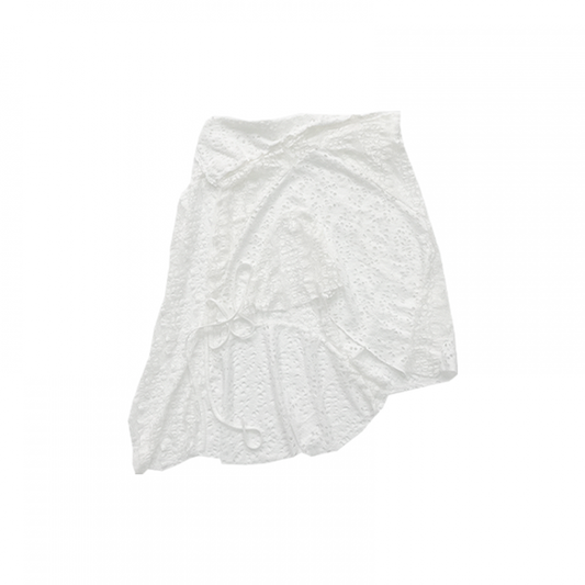 Lace Wasit Accessory Long White