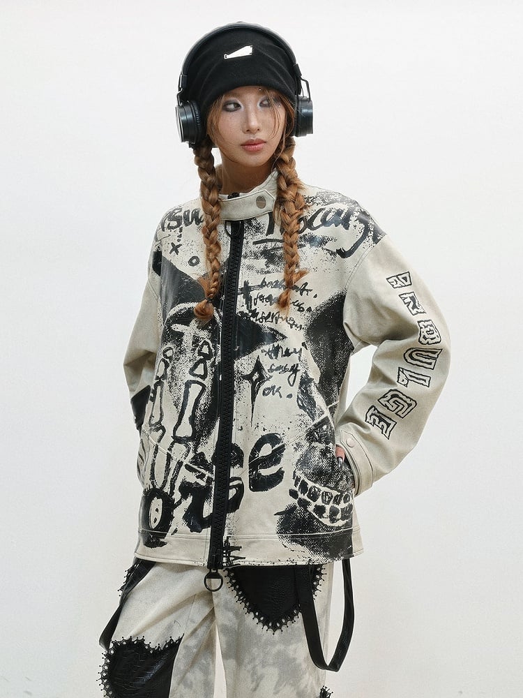 Letter Jacket Punk - Grey