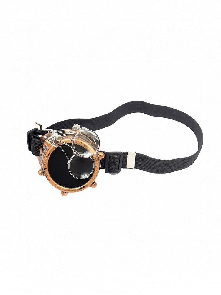 Vintage Steampunk Adjustable With Goggles Strap Bronze Black Retro