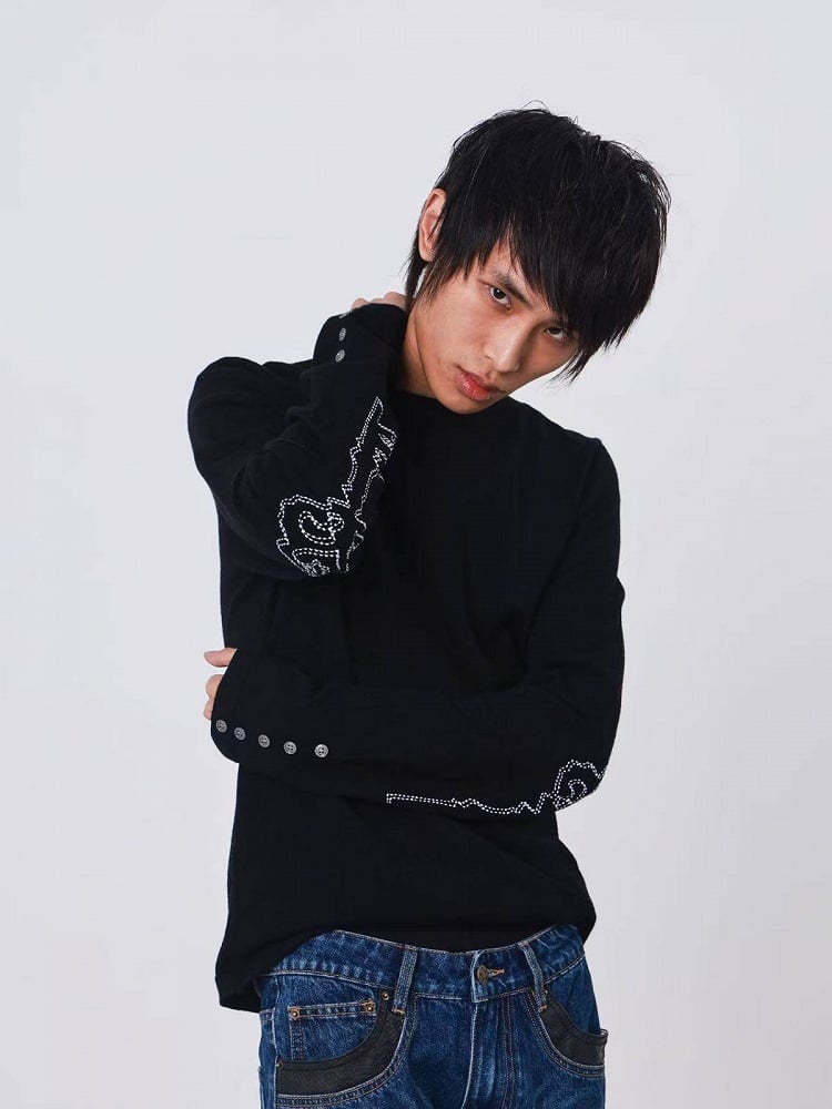 Black Knit Sweater with Key Embroidery - DETW OnLine